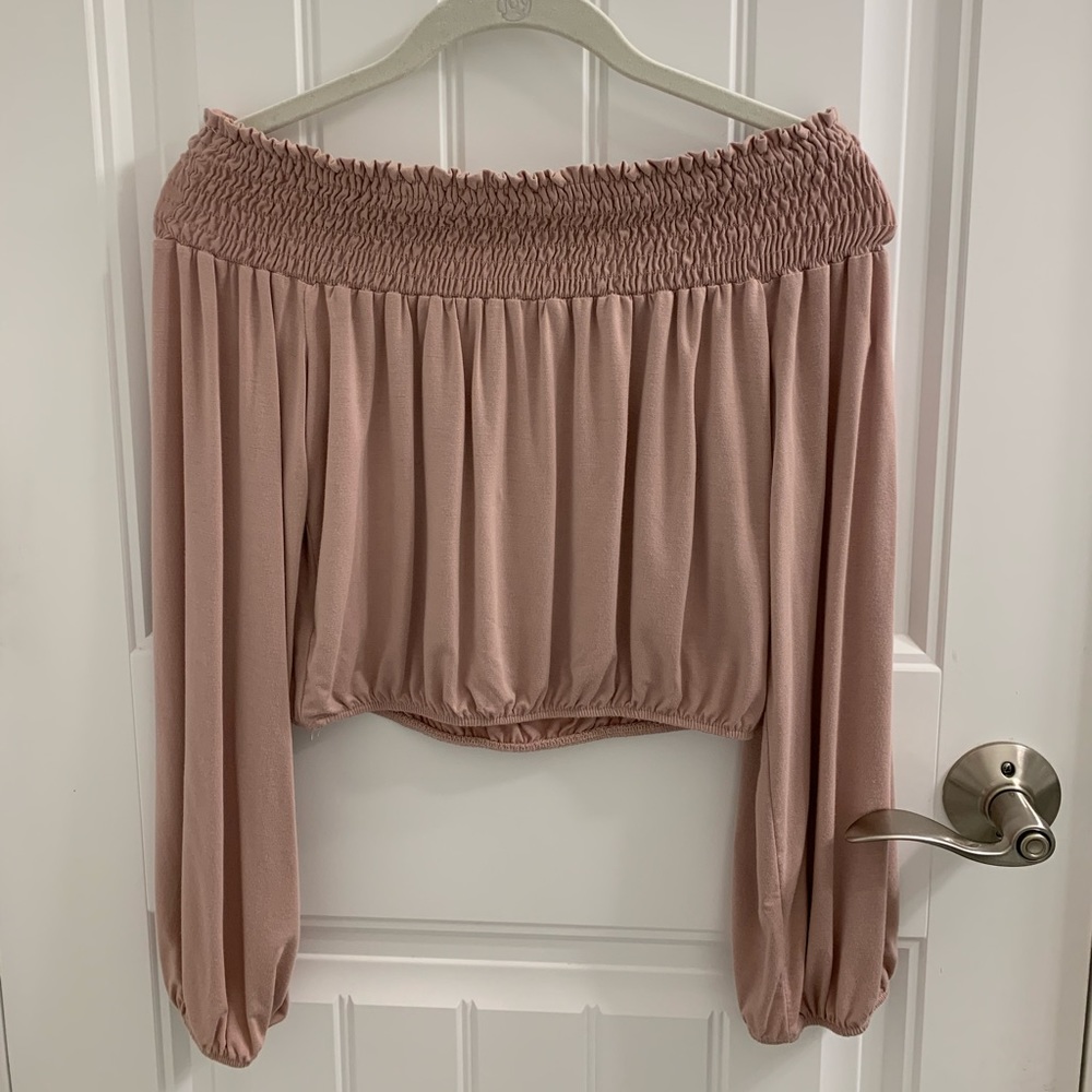 Women’s Pink Off The Shoulder Top / Size Xs